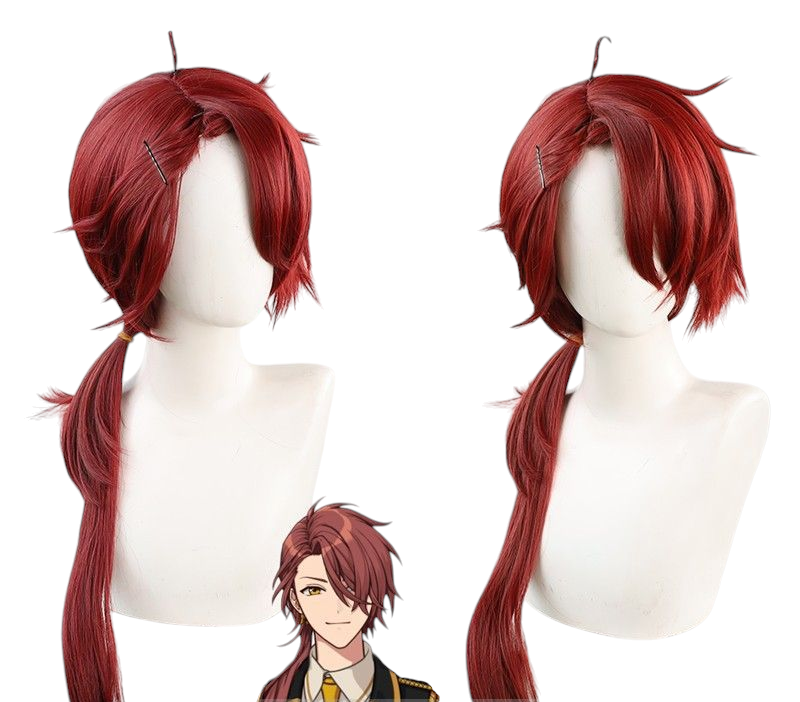 Brown Cain Cosplay Wig - Promise of Wizard / Mahoyaku (Red Spiky) (FEVERCOS)
