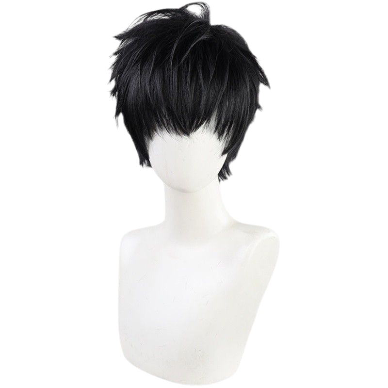 Lavender Lennox Cosplay Wig - Promise of Wizard / Mahoyaku (Black/Dark Blue Spiky) (FEVERCOS)