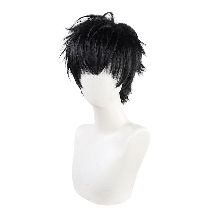 Lavender Lennox Cosplay Wig - Promise of Wizard / Mahoyaku (Black/Dark Blue Spiky) (FEVERCOS)