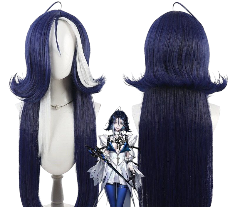 Dark Slate Gray Adela Cosplay Wig - Path to Nowhere (Dark Blue with Highlights) (FEVERCOS)