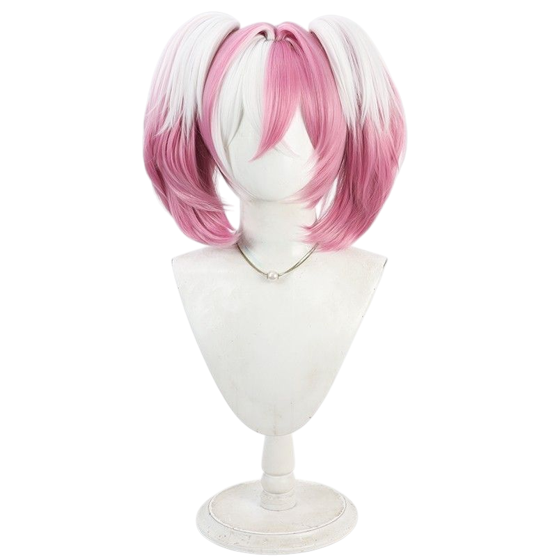 Antique White Dudu (OwO) Cosplay Wig - Path to Nowhere (Pink/White Twin Tails) (FEVERCOS)