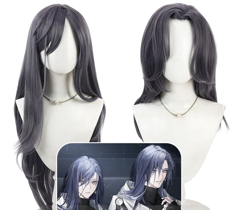 Dark Slate Gray Chief (Male - Long Hair Ver.) Cosplay Wig - Path to Nowhere (Black Flowing) (FEVERCOS)