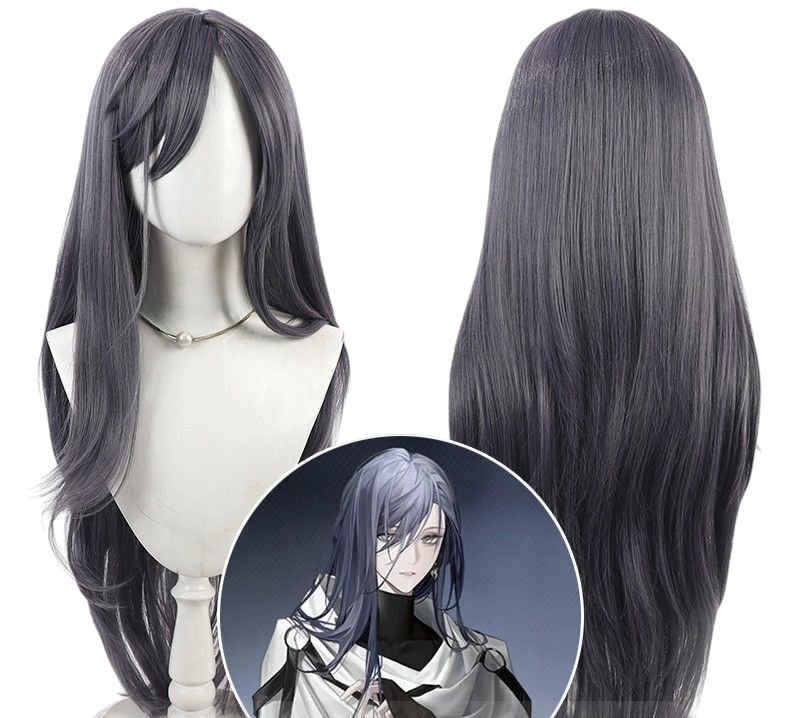 Dark Slate Gray Chief (Male - Long Hair Ver.) Cosplay Wig - Path to Nowhere (Black Flowing) (FEVERCOS)