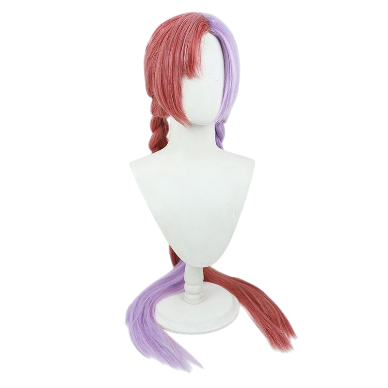 Light Gray Luvia Ray Cosplay Wig - Path to Nowhere (Split Color Braids) (FEVERCOS)