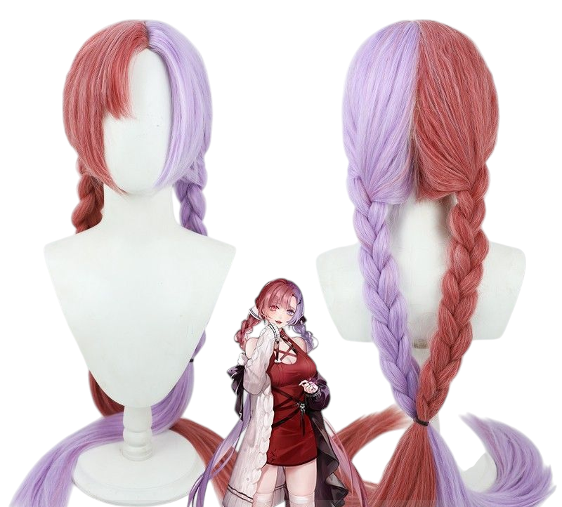 Light Gray Luvia Ray Cosplay Wig - Path to Nowhere (Split Color Braids) (FEVERCOS)