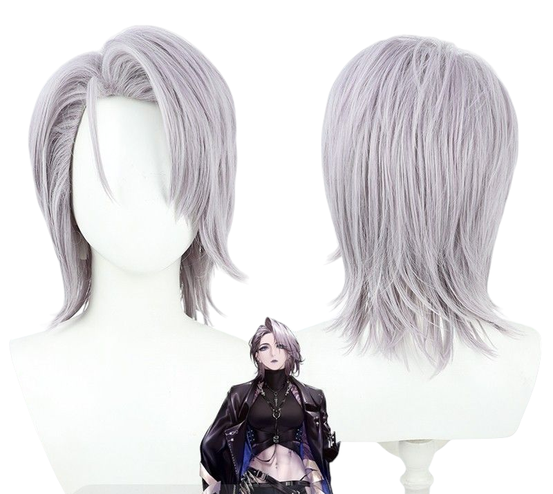 Light Gray Zoya Cosplay Wig - Path to Nowhere (Wolf Grey + Widow's Peak) (FEVERCOS)
