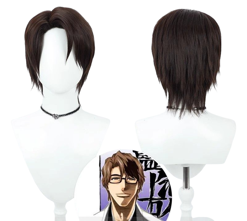 Lavender Aizen Sosuke (Captain) Cosplay Wig - Bleach (Soft Brown) (FEVERCOS)