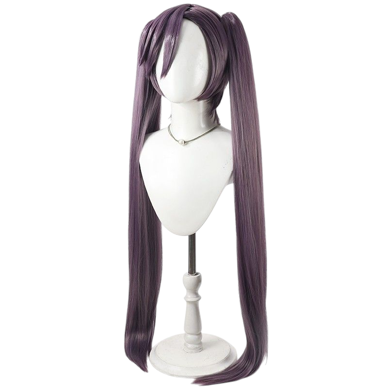 Dark Slate Gray Saito Furofushi Cosplay Wig - Bleach TYBW (Purple/Pink Pigtails) (FEVERCOS)