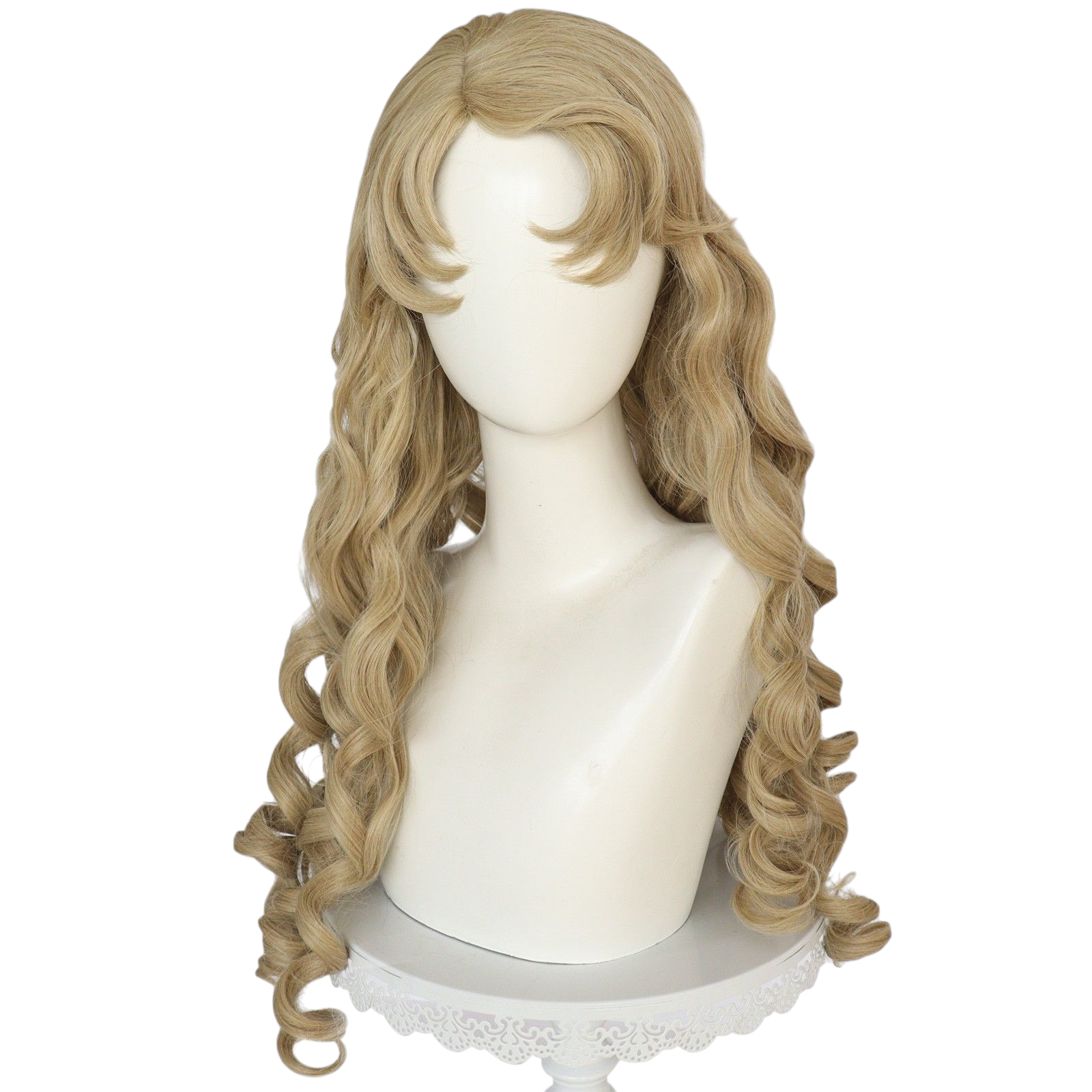 Light Gray Aurora (Sleeping Beauty) Cosplay Wig - Disney (Golden Curls) (FEVERCOS)