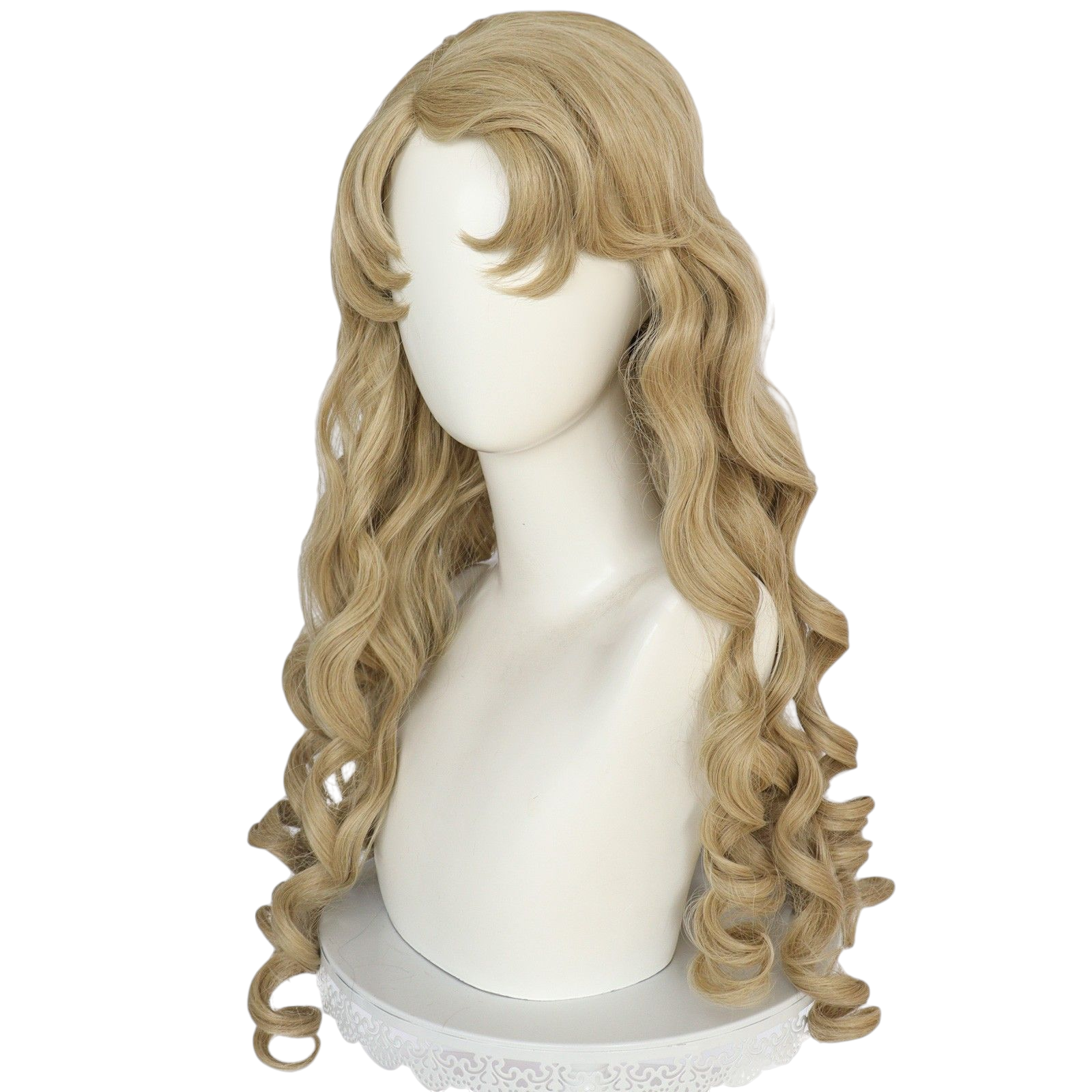 Rosy Brown Aurora (Sleeping Beauty) Cosplay Wig - Disney (Golden Curls) (FEVERCOS)
