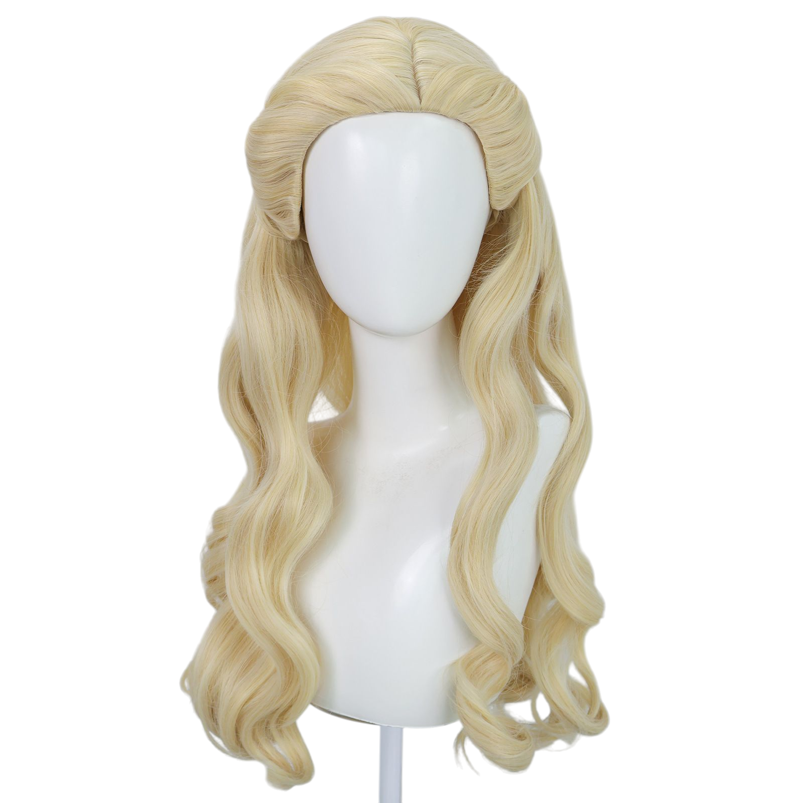 Tan Glinda Cosplay Wig - Wicked (Blonde Curls) (FEVERCOS)