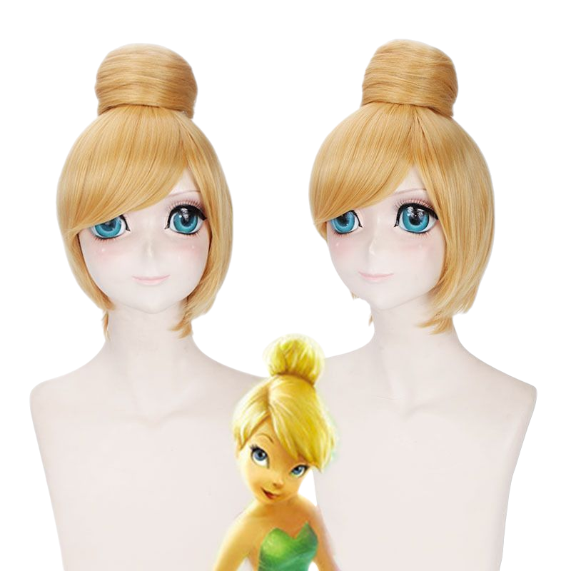Wheat Tinkerbell Cosplay Wig - Disney Fairies (Blonde Bun) (FEVERCOS)