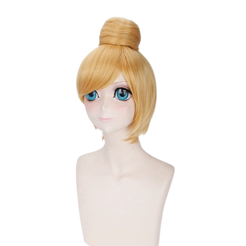 Light Gray Tinkerbell Cosplay Wig - Disney Fairies (Blonde Bun) (FEVERCOS)