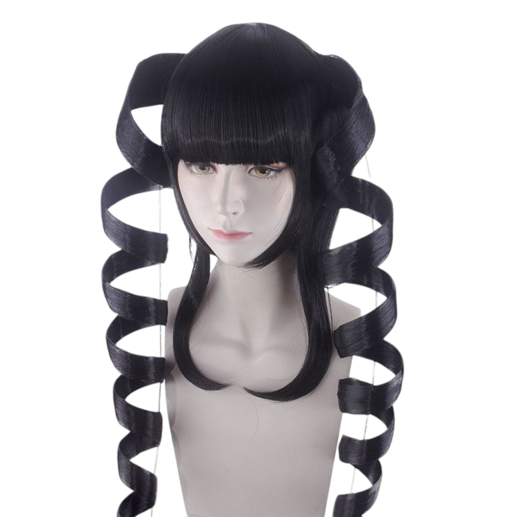 Gray Celestia Ludenberg Cosplay Wig - Danganronpa (Black Drills) (FEVERCOS)