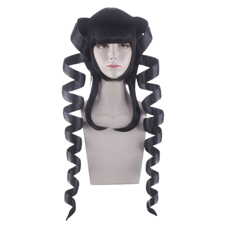 Gray Celestia Ludenberg Cosplay Wig - Danganronpa (Black Drills) (FEVERCOS)