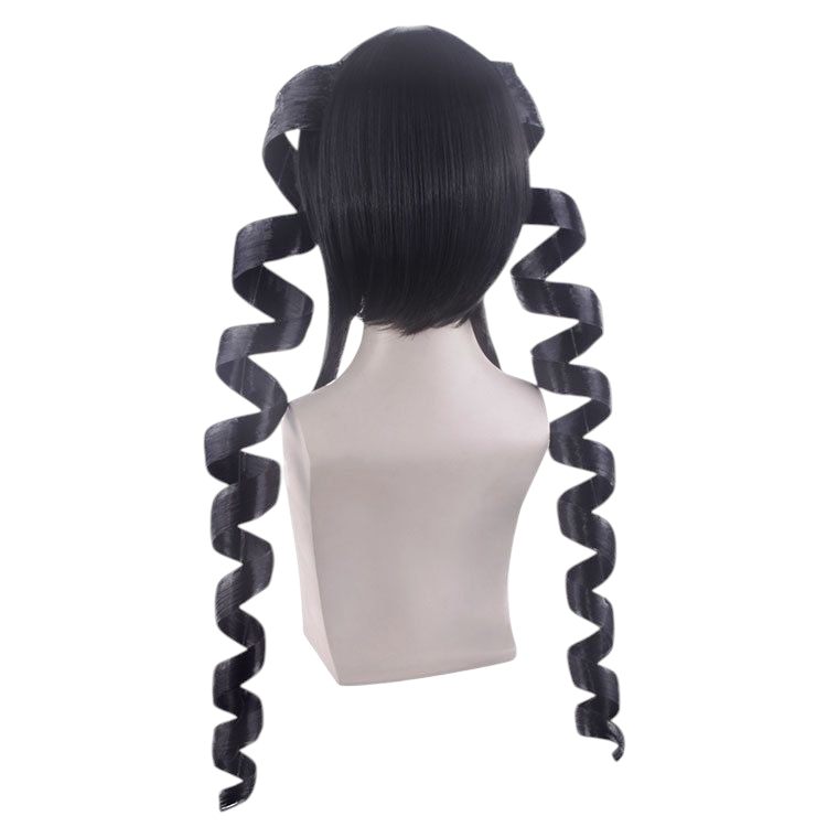 Dark Slate Gray Celestia Ludenberg Cosplay Wig - Danganronpa (Black Drills) (FEVERCOS)