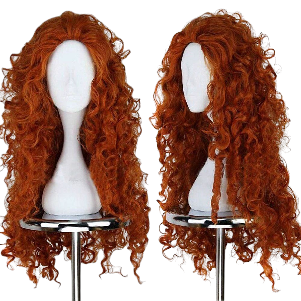 Saddle Brown Merida Cosplay Wig - Brave (Orange Afro/Curls) (FEVERCOS)