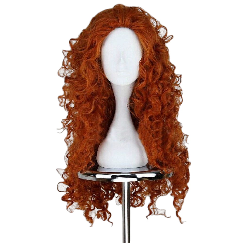 Saddle Brown Merida Cosplay Wig - Brave (Orange Afro/Curls) (FEVERCOS)