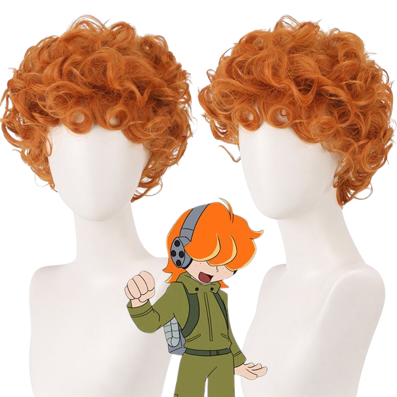 Antique White Brief Cosplay Wig - Panty & Stocking (Orange Bowl Cut) (FEVERCOS)