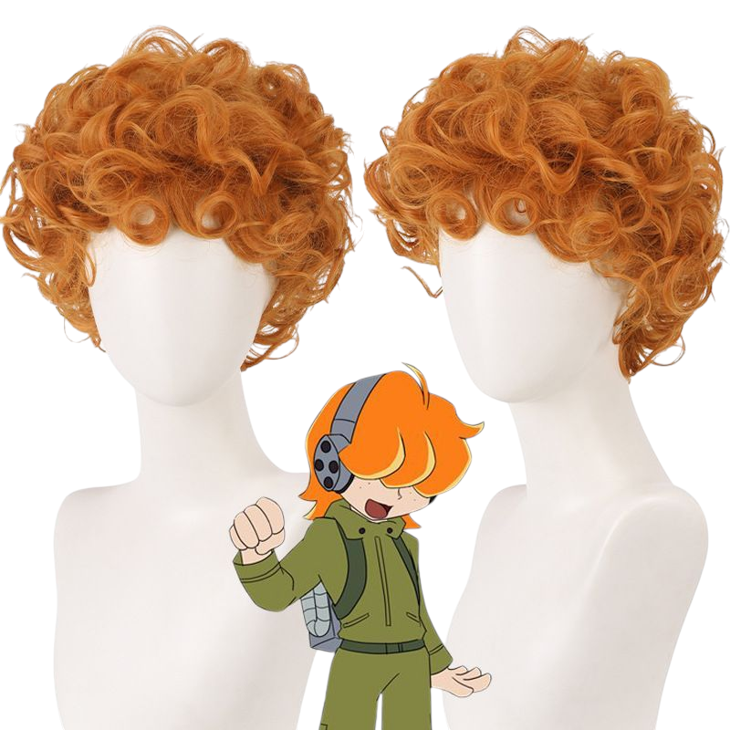 Antique White Brief Cosplay Wig - Panty & Stocking (Orange Bowl Cut) (FEVERCOS)