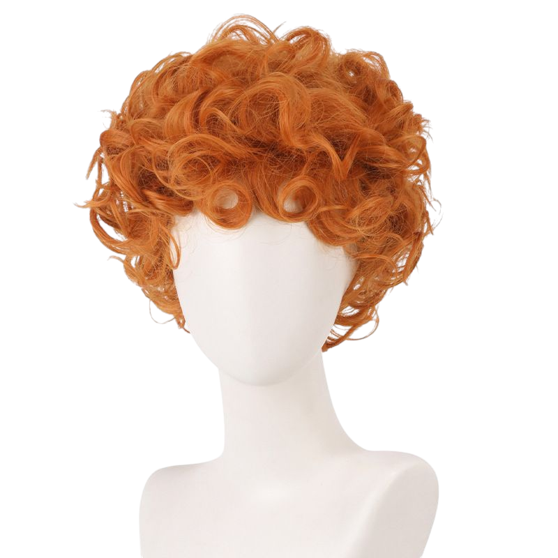 Saddle Brown Brief Cosplay Wig - Panty & Stocking (Orange Bowl Cut) (FEVERCOS)