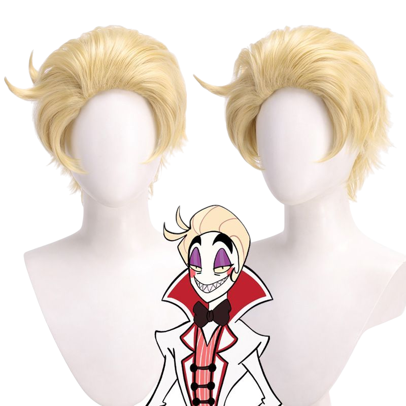 Antique White Lucifer Morningstar Cosplay Wig - Hazbin Hotel (Blonde Slicked) (FEVERCOS)