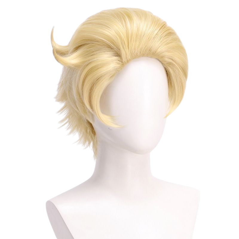 Antique White Lucifer Morningstar Cosplay Wig - Hazbin Hotel (Blonde Slicked) (FEVERCOS)