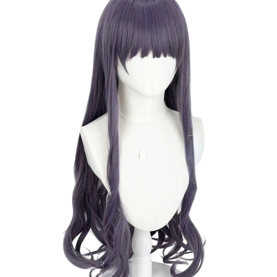 Dark Slate Gray Tomoyo Daidouji Cosplay Wig - Cardcaptor Sakura (Grey-Purple Wavy) (FEVERCOS)