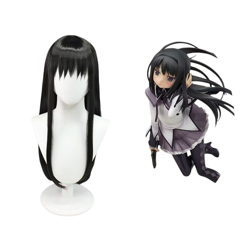 Beige Kyoko Sakura Cosplay Wig - Madoka Magica (Red Ponytail) (FEVERCOS)