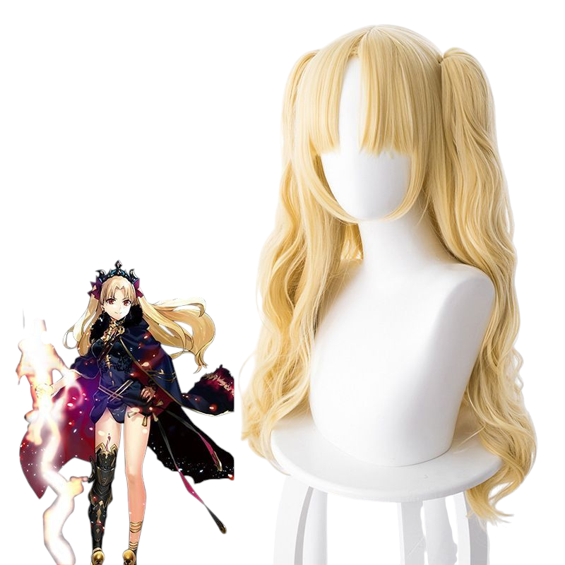 Light Gray Ereshkigal (Rin Face) Cosplay Wig - FGO (Blonde Twin Tails) (FEVERCOS)