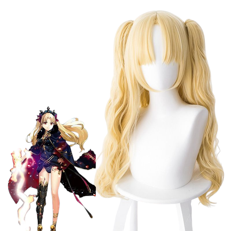 Light Gray Ereshkigal (Rin Face) Cosplay Wig - FGO (Blonde Twin Tails) (FEVERCOS)