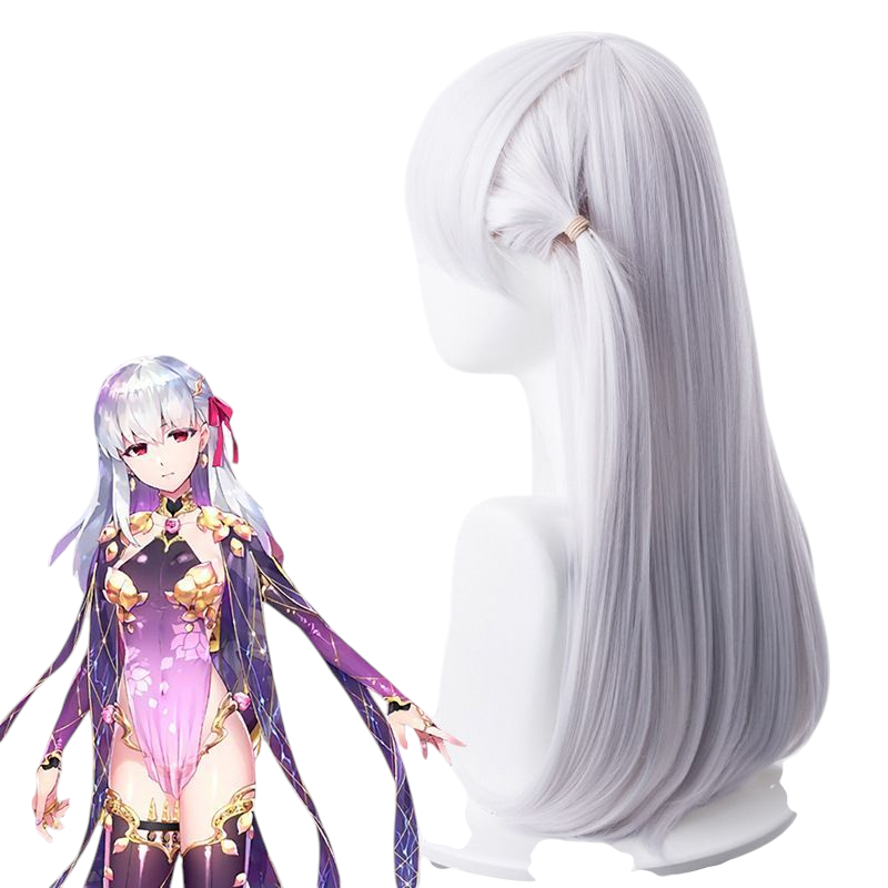 Light Gray Kama Cosplay Wig - FGO (Grey-Blue Wavy) (FEVERCOS)