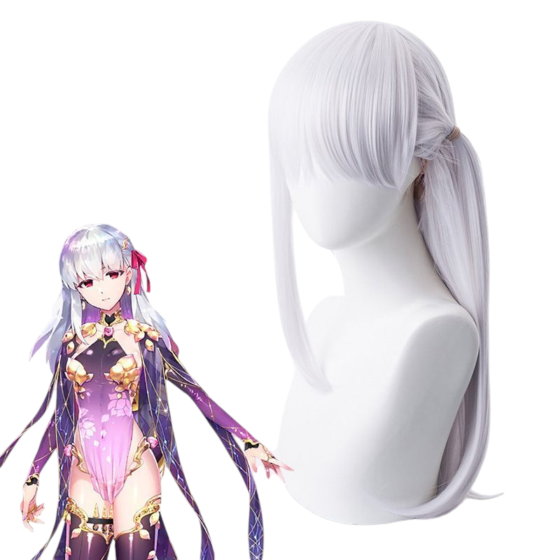 Light Gray Kama Cosplay Wig - FGO (Grey-Blue Wavy) (FEVERCOS)