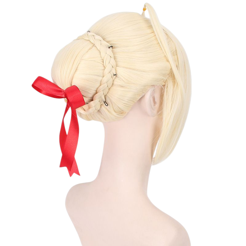 Bisque Saber Alter (Salter) Cosplay Wig - Fate/Stay Night  FGO (Pale Blonde Bun) (FEVERCOS)