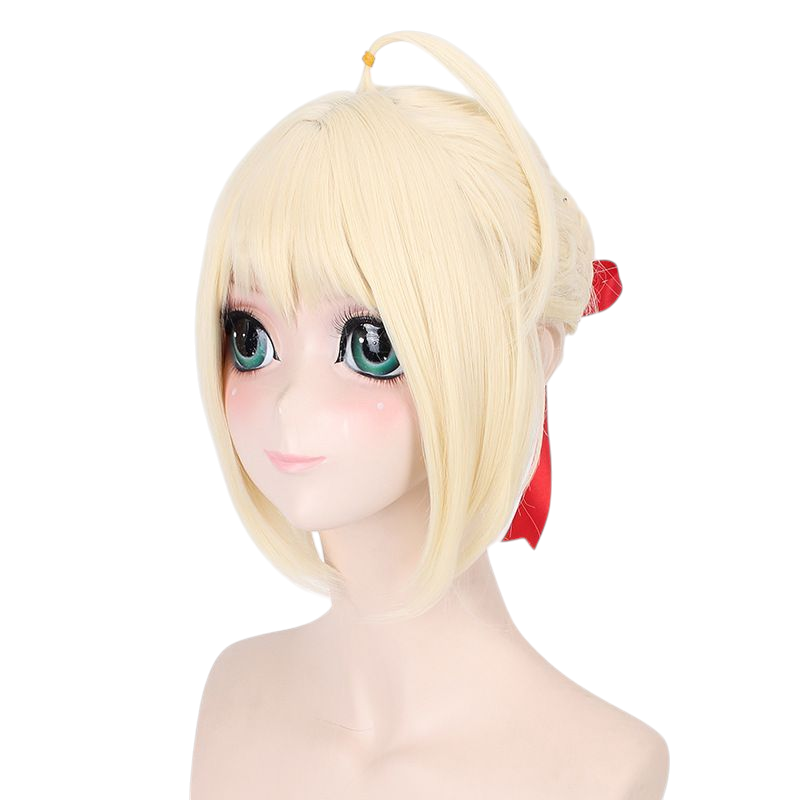 Bisque Saber Alter (Salter) Cosplay Wig - Fate/Stay Night  FGO (Pale Blonde Bun) (FEVERCOS)