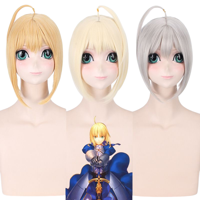 Bisque Saber Alter (Salter) Cosplay Wig - Fate/Stay Night  FGO (Pale Blonde Bun) (FEVERCOS)