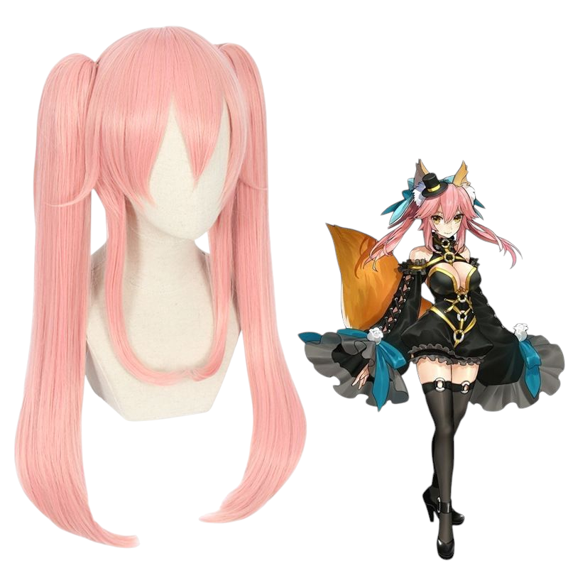 Light Pink Tamamo no Mae Cosplay Wig - FGO / Fate Extra (Pink-Gold) (FEVERCOS)