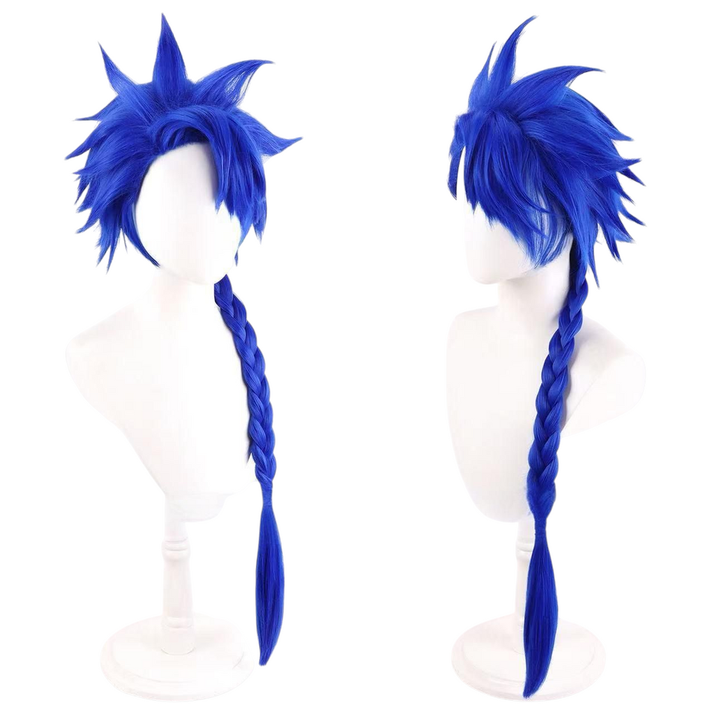 White Smoke Setanta (Cu Chulainn Lily) Cosplay Wig - FGO Arcade (Blue Braid) (FEVERCOS)