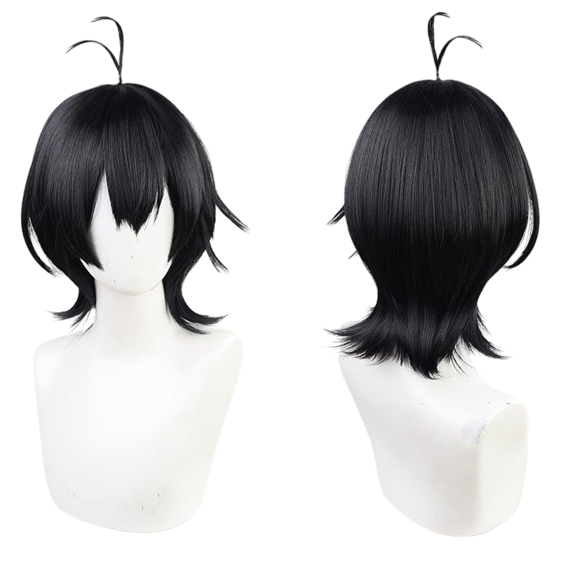Dark Slate Gray Miya Chinen Cosplay Wig - SK8 the Infinity (Black/Short) (FEVERCOS)