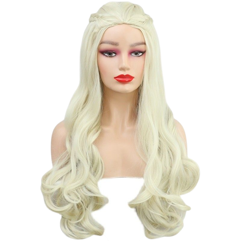 Light Gray Daenerys Targaryen Cosplay Wig - Game of Thrones (Platinum Braids) (FEVERCOS)
