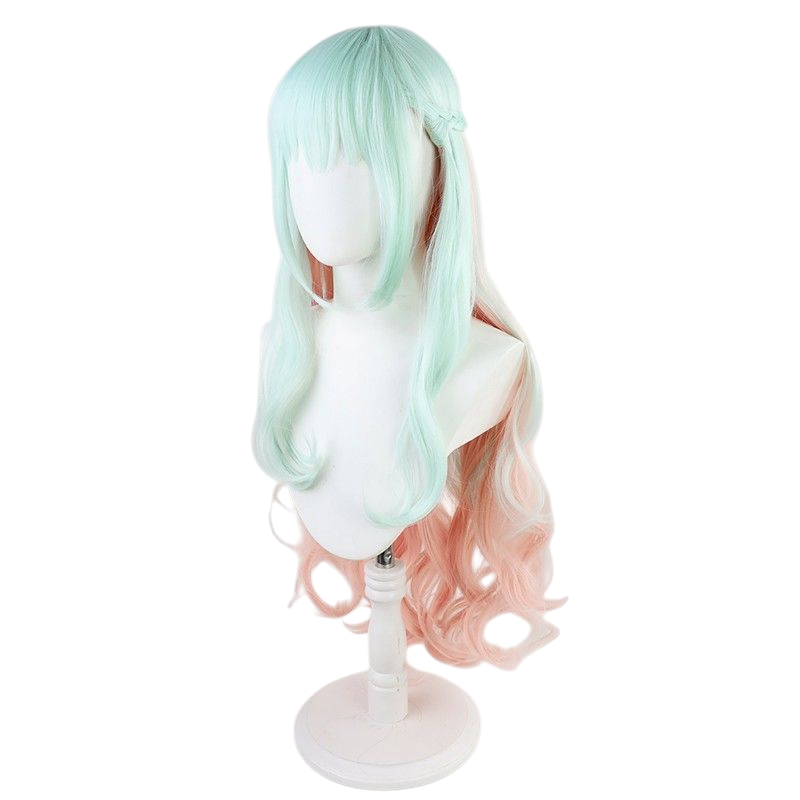Light Gray Kuon Shinzaki Cosplay Wig - High-Rise Invasion Gradient Curls (FEVERCOS)