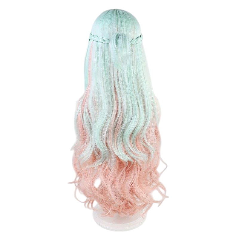 Light Gray Kuon Shinzaki Cosplay Wig - High-Rise Invasion Gradient Curls (FEVERCOS)