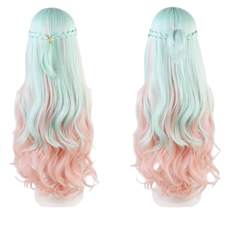 Light Gray Kuon Shinzaki Cosplay Wig - High-Rise Invasion Gradient Curls (FEVERCOS)