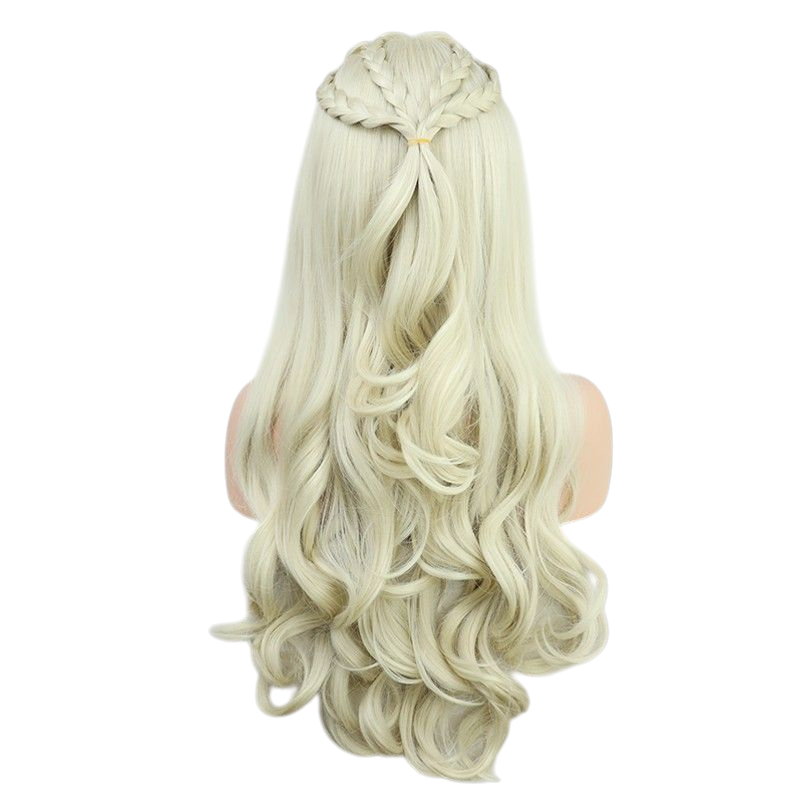 Gray Daenerys Targaryen Cosplay Wig - Game of Thrones (Platinum Braids) (FEVERCOS)