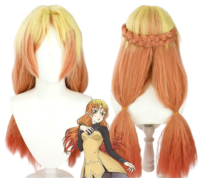 Dark Salmon Sui (The Elf) Cosplay Wig - Isekai Ojisan (Gradient Blonde) (FEVERCOS)