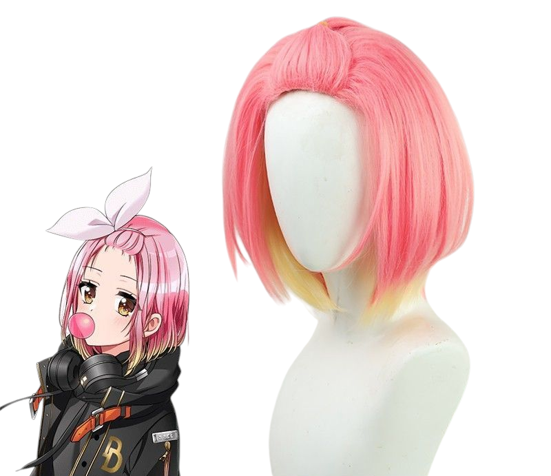 Light Gray Shinobu Inuyose Cosplay Wig - D4DJ Peaky P-key (pink Gradient) (FEVERCOS)