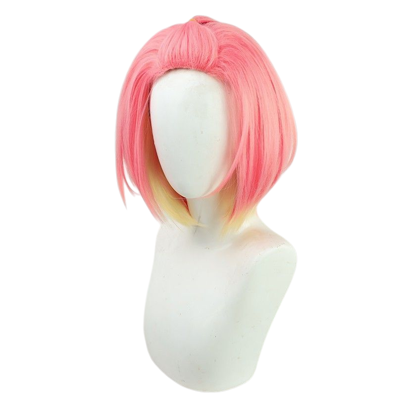 Light Gray Shinobu Inuyose Cosplay Wig - D4DJ Peaky P-key (pink Gradient) (FEVERCOS)