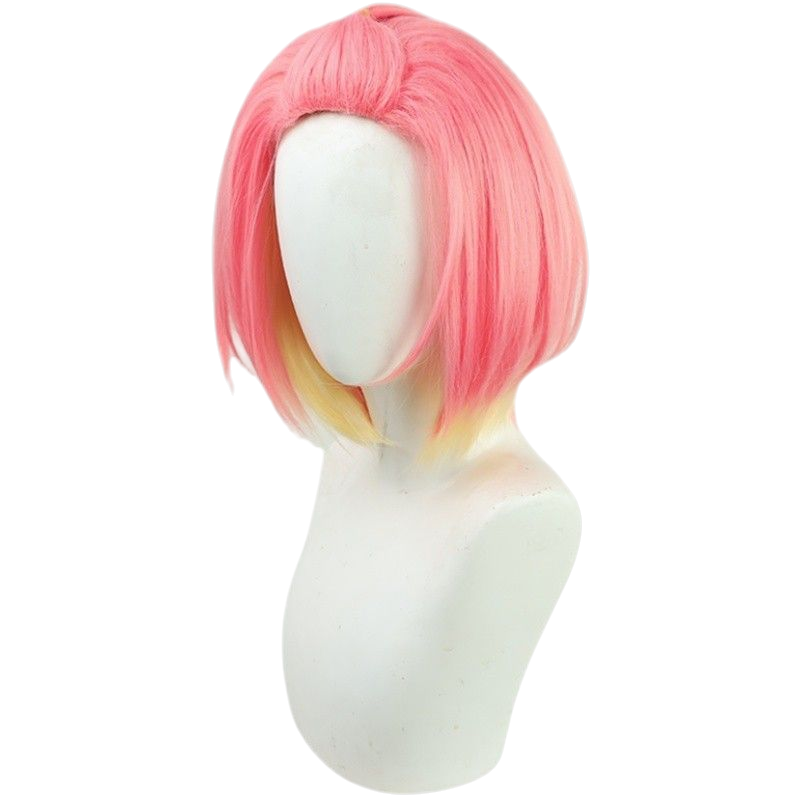 Light Gray Shinobu Inuyose Cosplay Wig - D4DJ Peaky P-key (pink Gradient) (FEVERCOS)