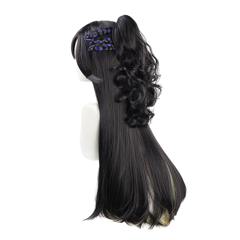 Dark Slate Gray Tsubaki Aoyagi Cosplay Wig - D4DJ RONDO (Black) (FEVERCOS)