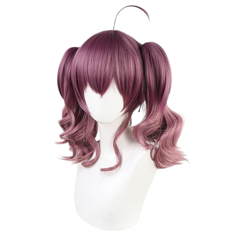 Dim Gray Muni Ohnaruto Cosplay Wig - D4DJ Happy Around! (Pink Pigtails) (FEVERCOS)